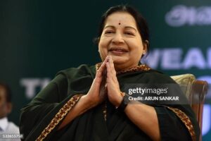 Chief Minister of Tamil Nado J. Jayalalithaa:چودہ سال سے زائد عرصہ تک 6 مرتبہ تامل ناڈو کی وزیر اعلیٰ کی حیثیت سے خدمات سر انجام دیں