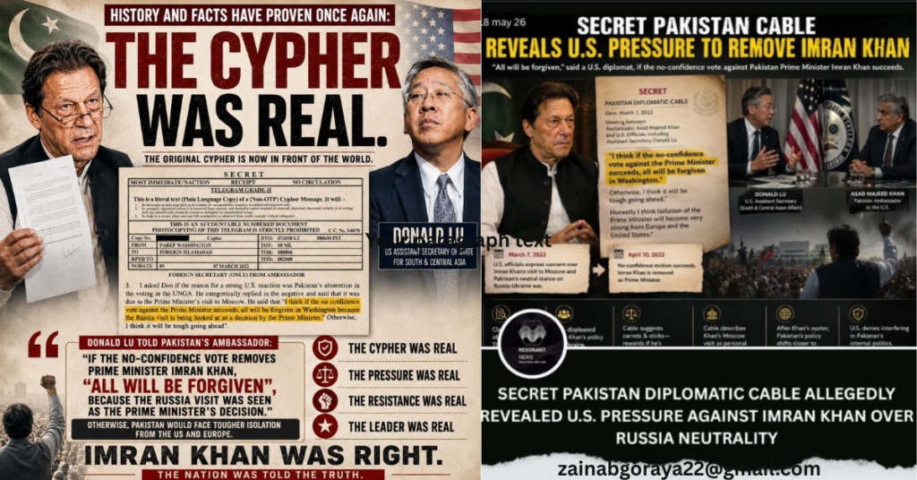 Secrets in a Diplomatic Cable,سائفر کیس: حقیقت سے تنازع تک