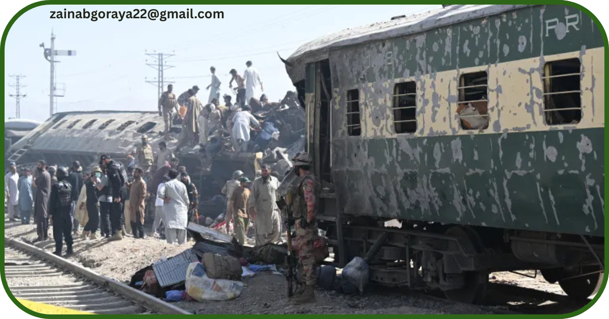 Suicide car bomb attack on train in Balochistan kills at least 24ٹرین پر خودکش کار بم حملے میں کم از کم 24 افراد ہلاک